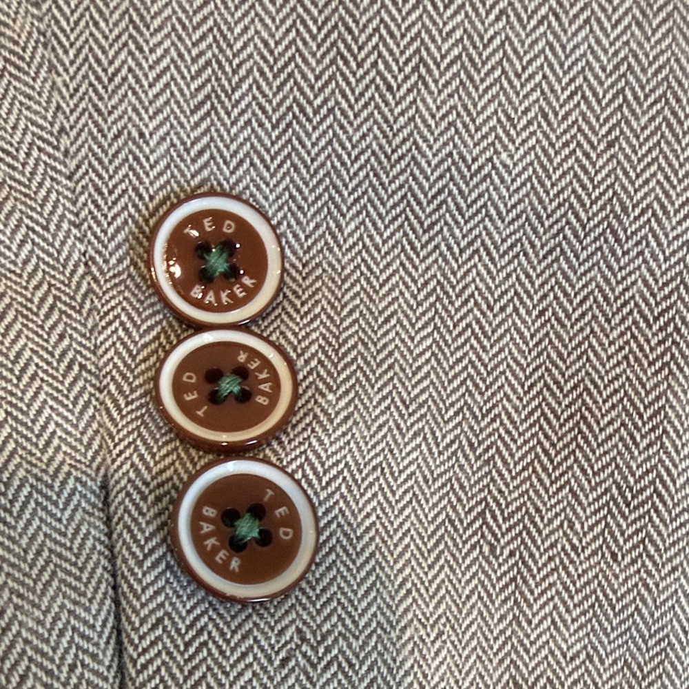 Ted Baker Light Gray Blazer With Patterned Lining - image 5